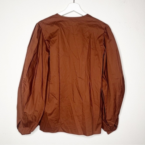 Dorothee Schumacher Power Poplin Cotton Blouse in Brown - Picture 7 of 10